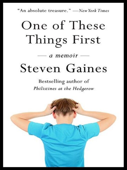 Cover image for One of These Things First